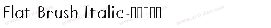 Flat Brush Italic字体转换